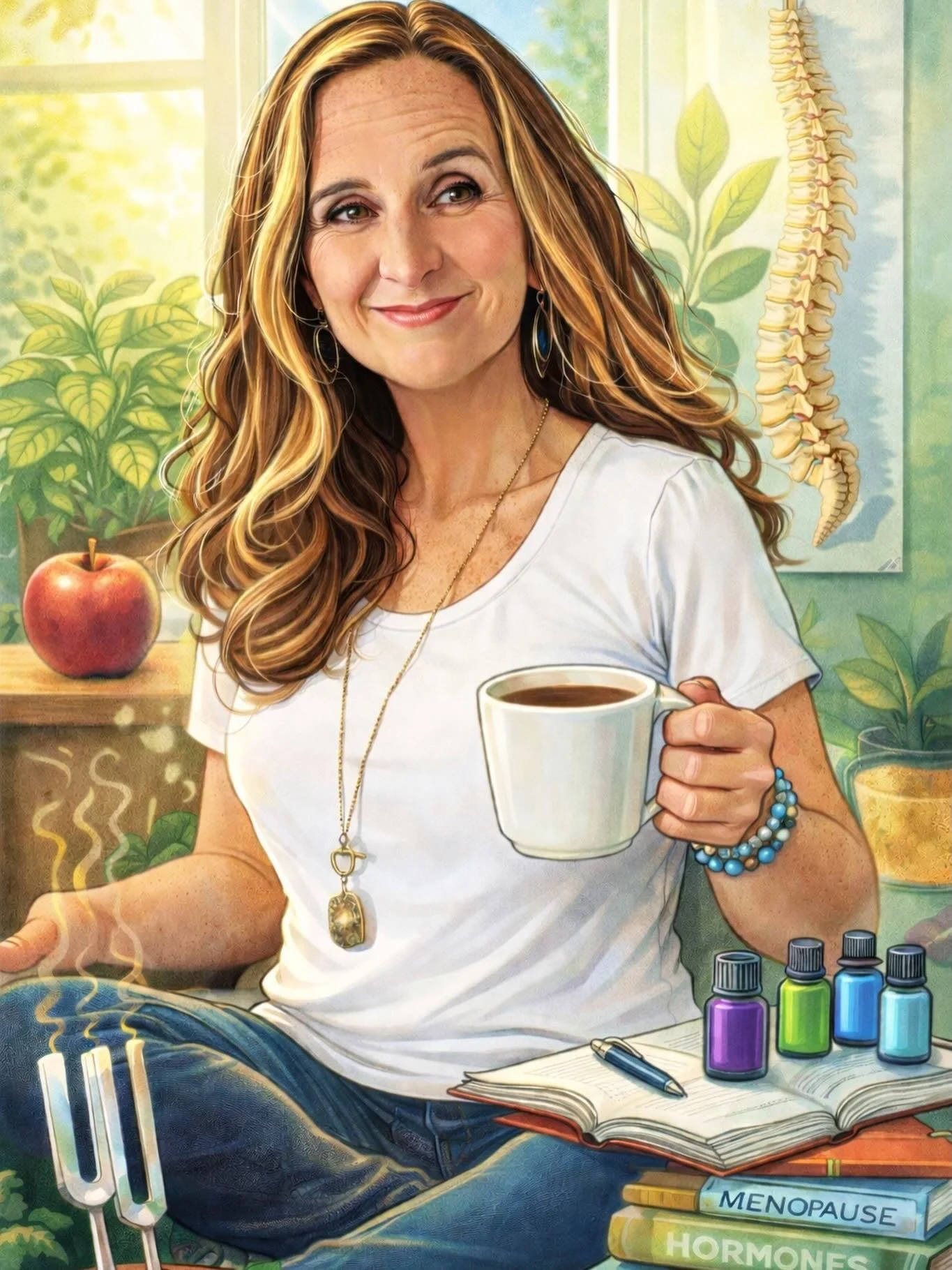 I jumped on the trend and asked ChatGPT to make a caricature of me and what I do based on everything that it knows about me. 

🤩

✔️ Oils 
✔️ Nutrition 
✔️ Frequencies 
✔️ Nervous system regulation
✔️ Helping women 40+ feel &amp; function at their b