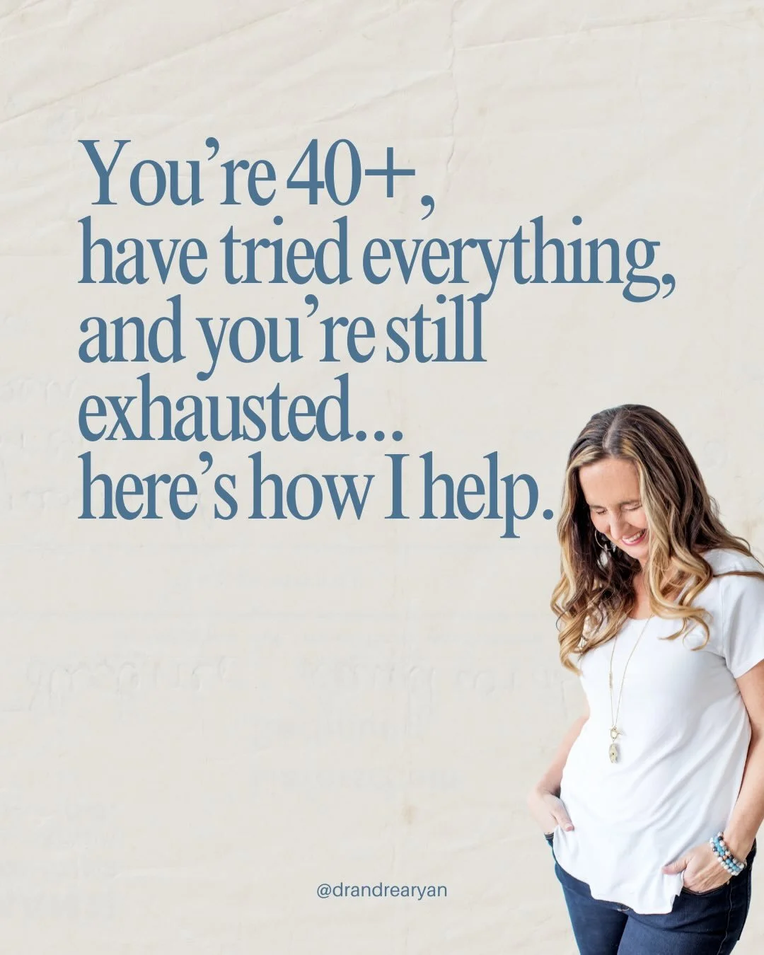 If you&rsquo;re a woman over 40 and constantly exhausted&hellip;you&rsquo;re not alone.

We are told the answer is to: 

👉🏼eat less (cut those calories &amp; carbs!)
👉🏼work out harder (cardio!) 
👉🏼push through the fatigue (we all have the same 
