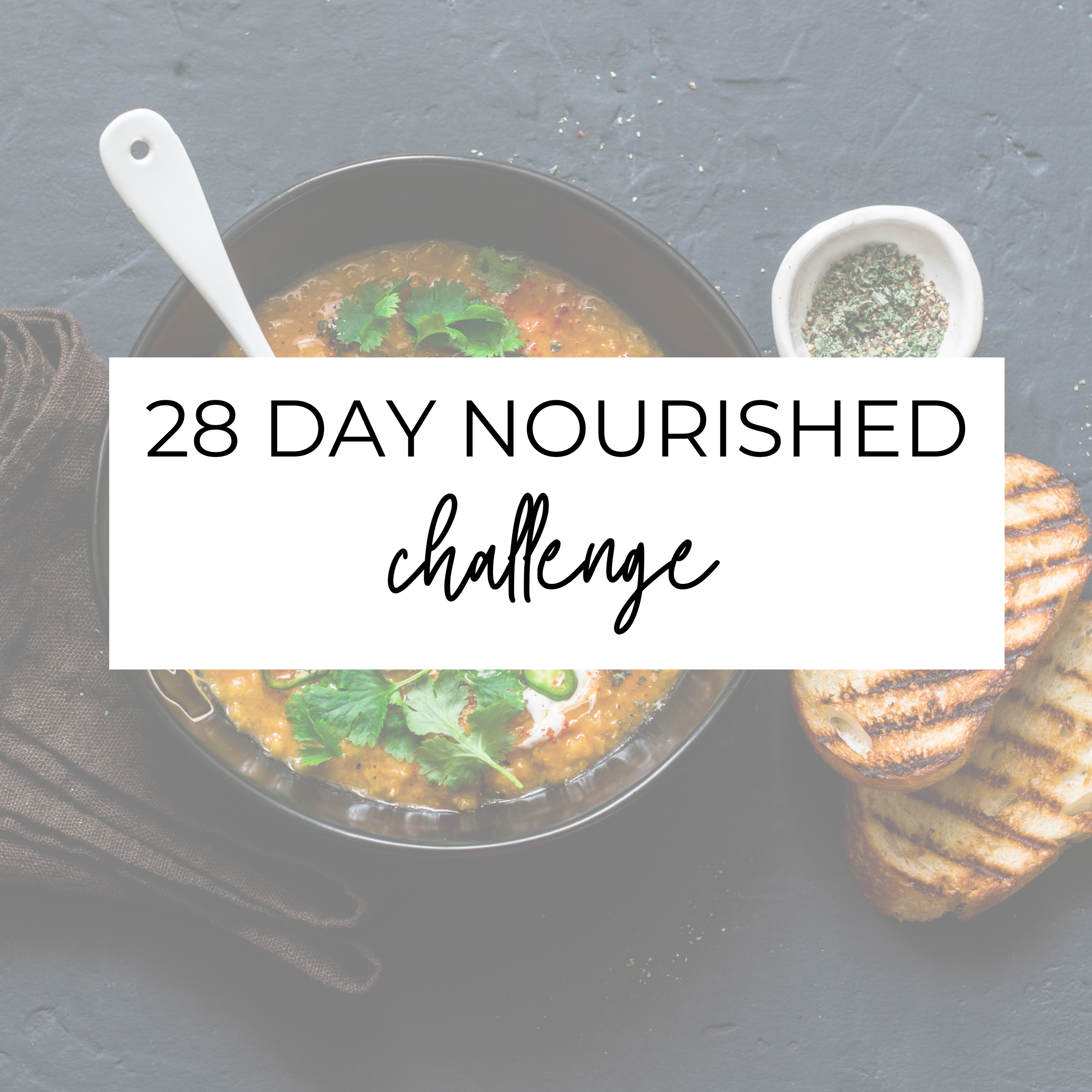 28 day nourished challenge for nutrition in menopuase