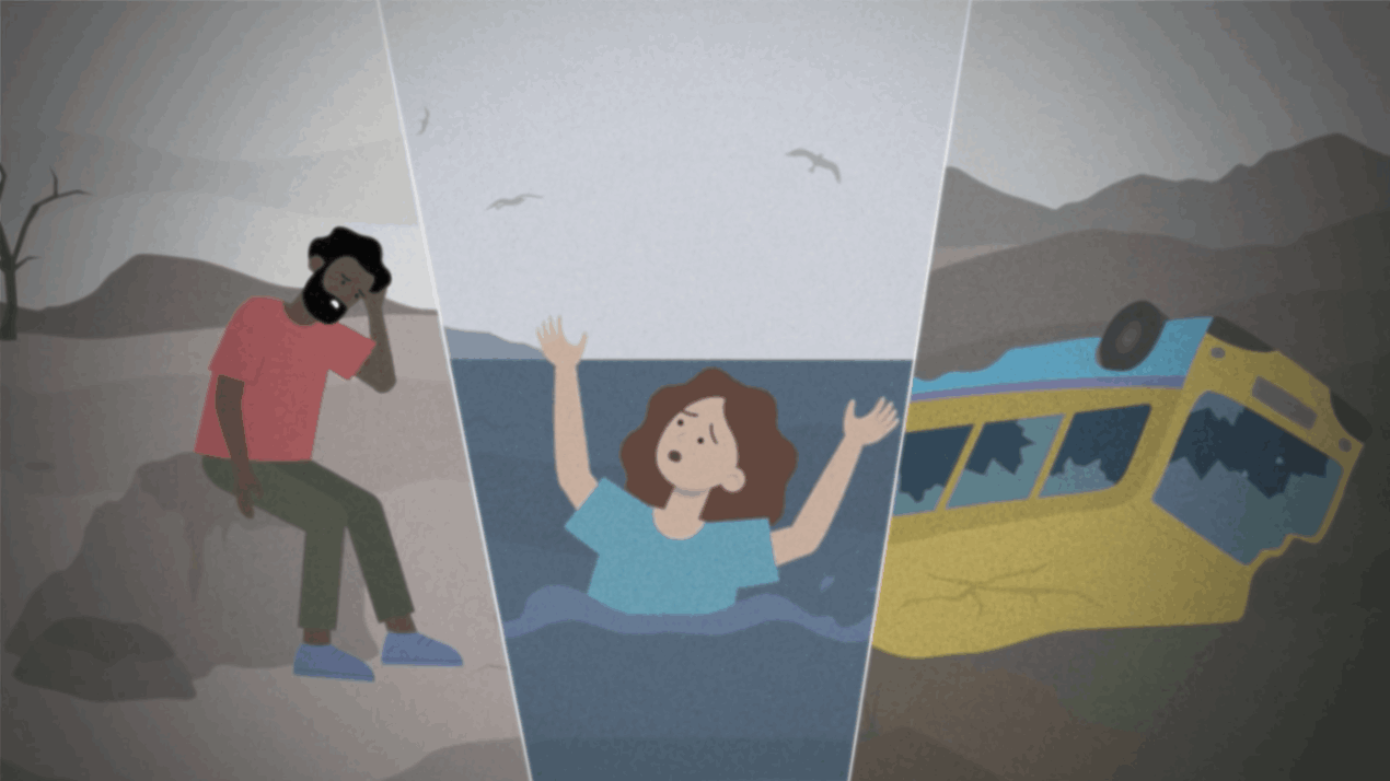 People affected by drought, flood, and accident disasters