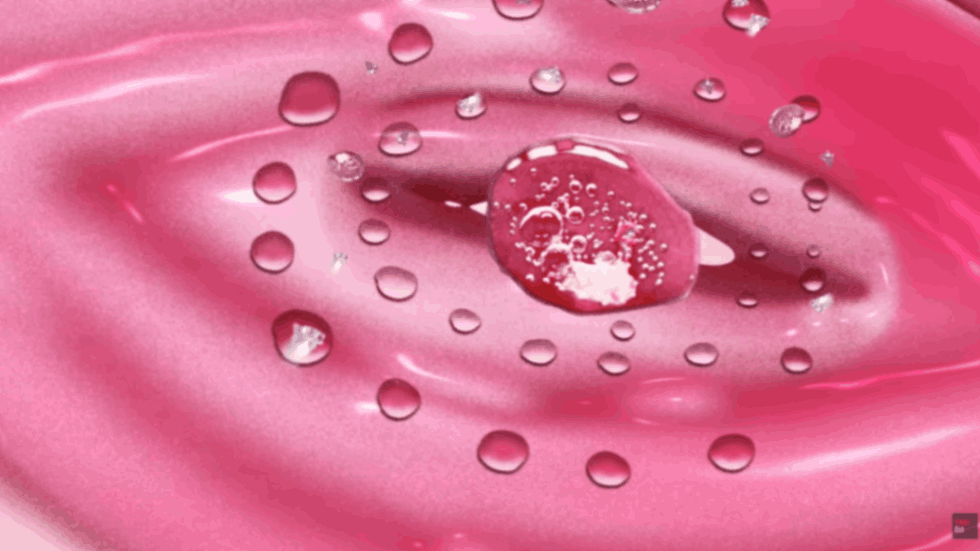 Close-up illustration of liquid forming inside body tissue