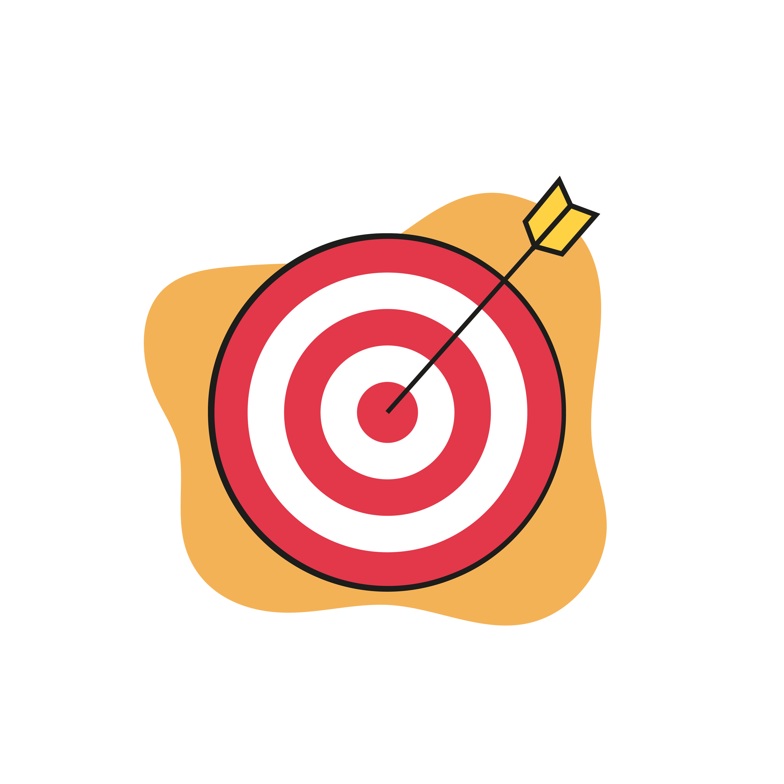 Bullseye target with an arrow hitting the center, representing clear goals and successful outcomes.