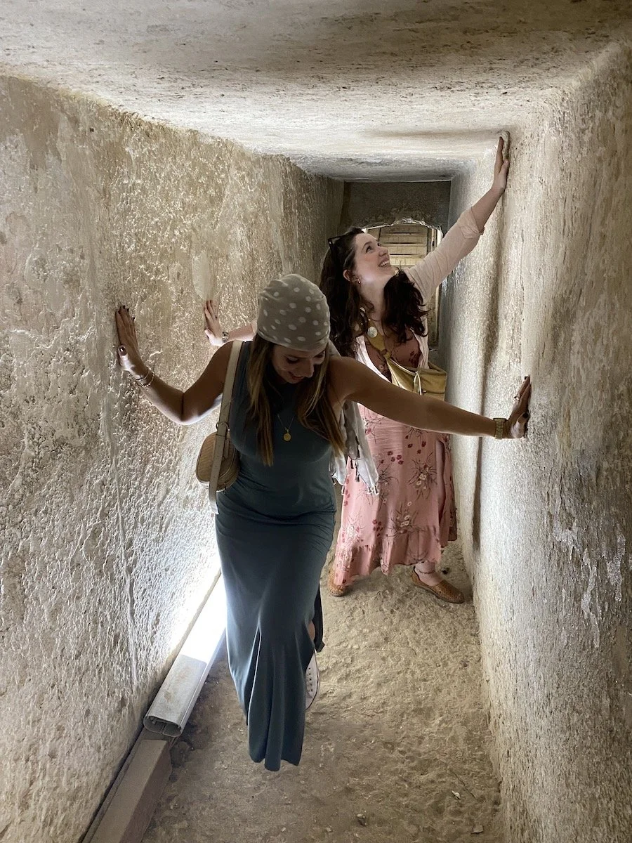 entering the pyramids