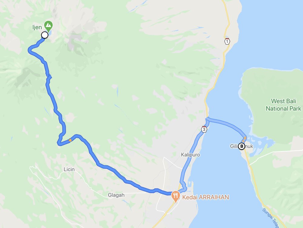 ferry from bali to mount Ijen