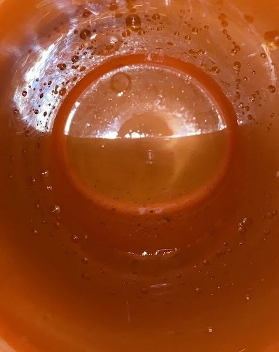 This photo shows all the visible dirt a GRAYL was able to filter out of tap water in Mexico