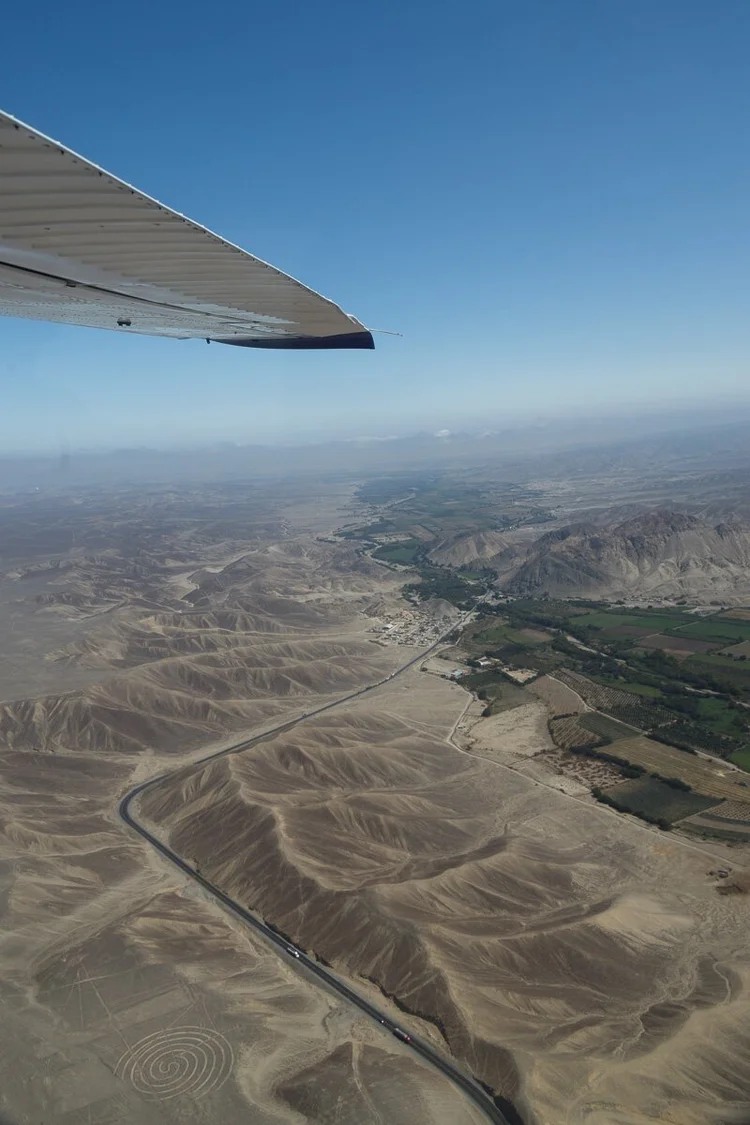 Still from the Nazca Lines Flight Tour in Ica, Peru.