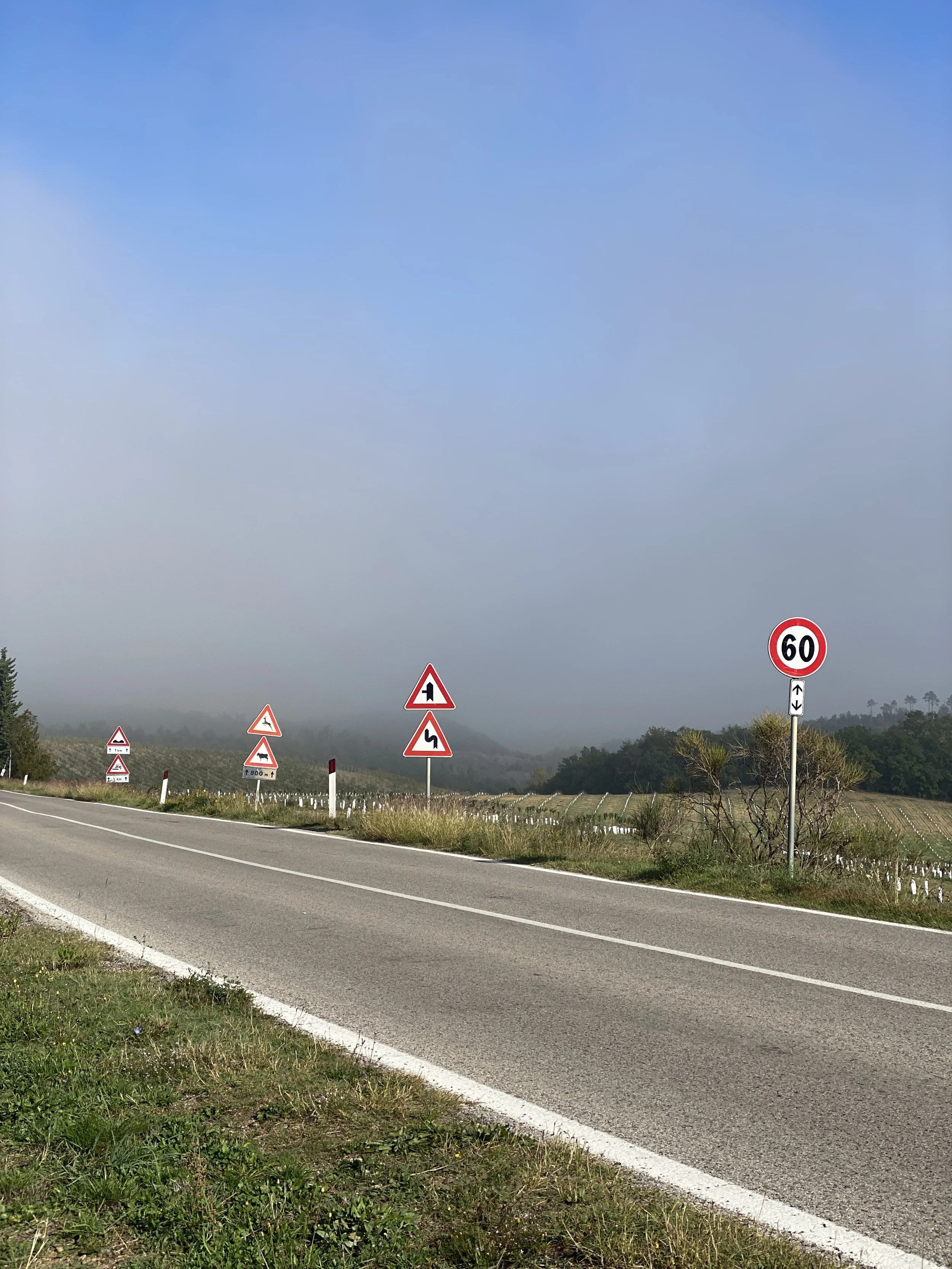 The mist cleared at times