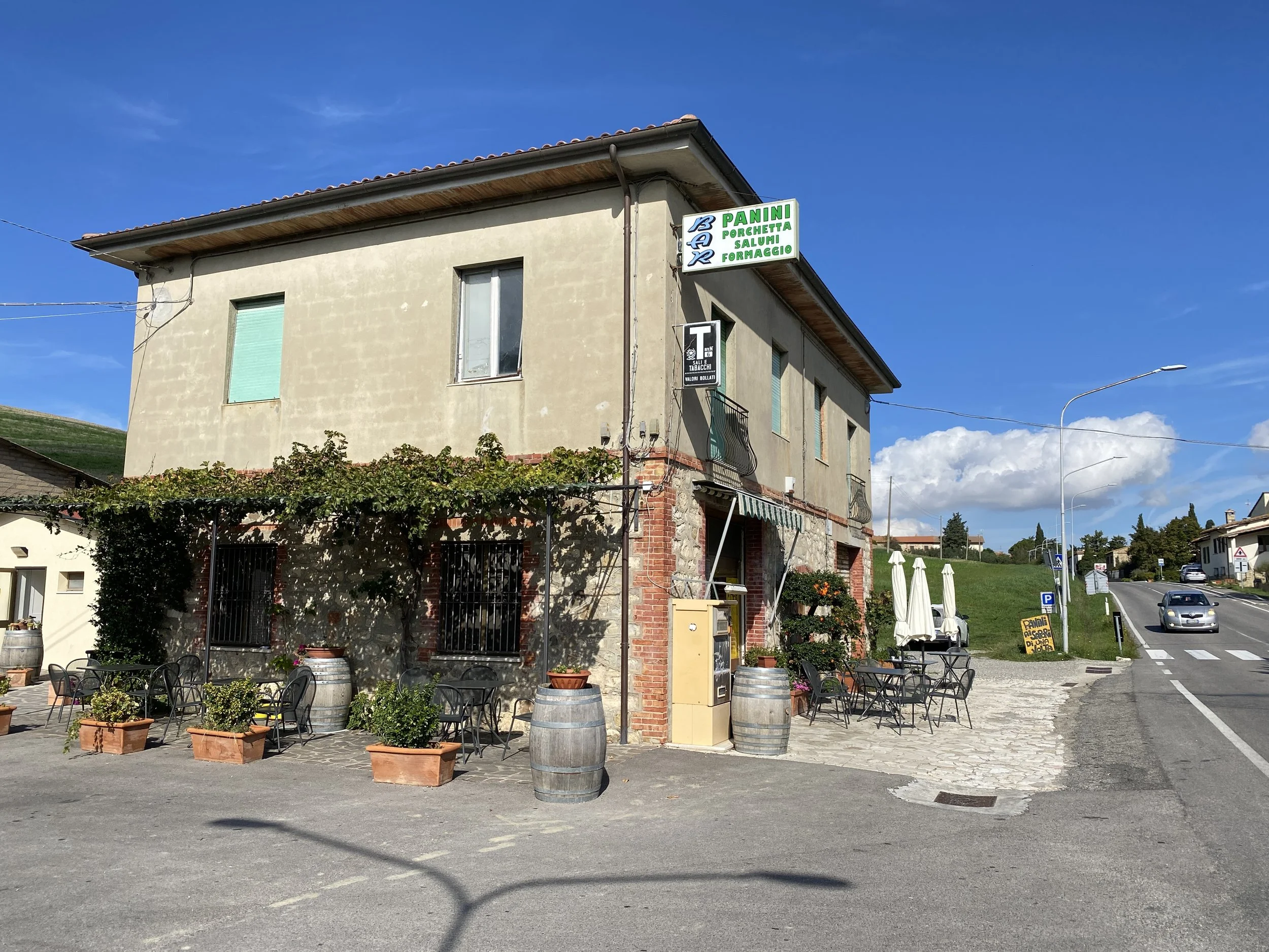 Stop here for lunch! Porchetta panini.