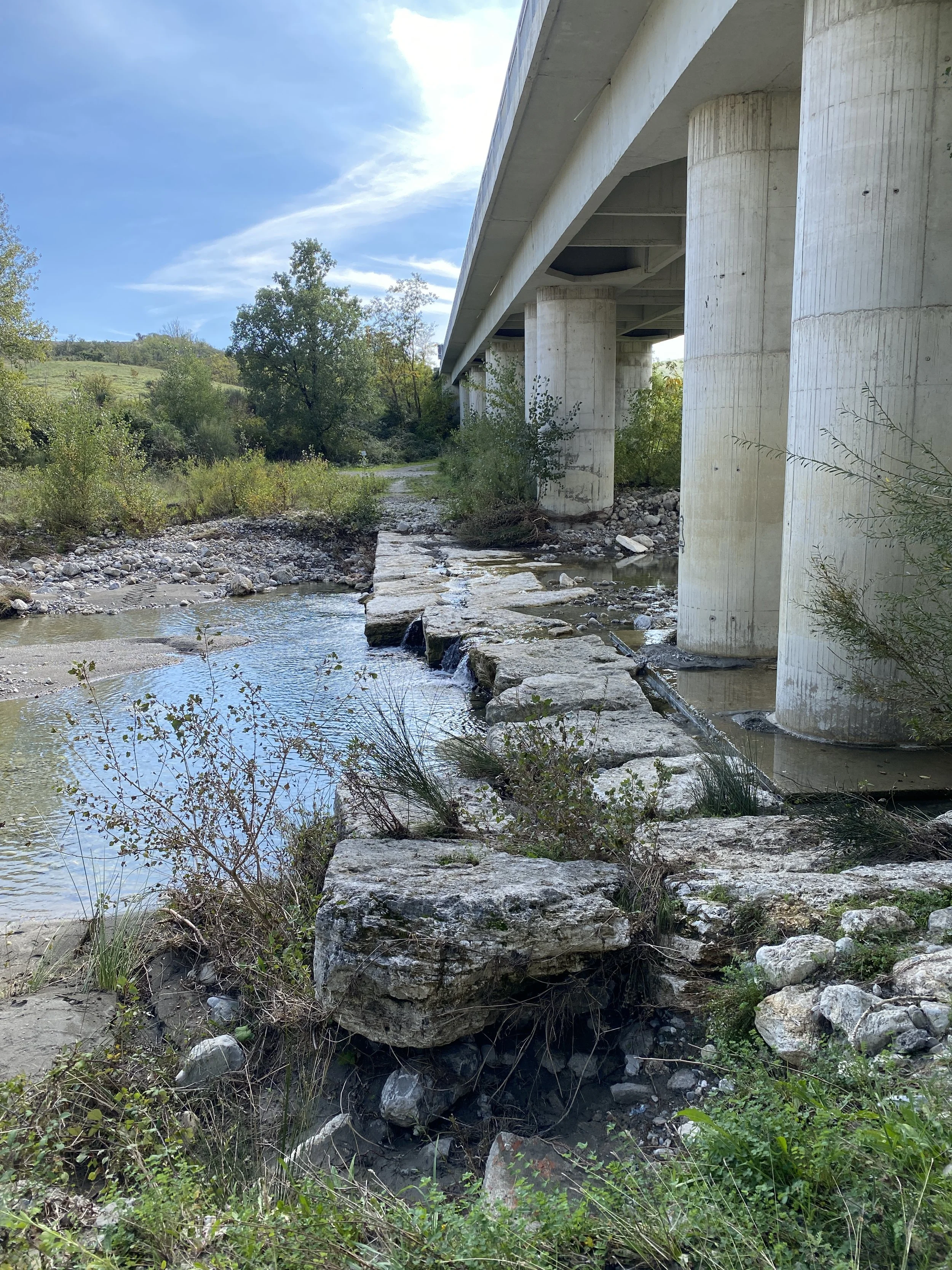 This river had probably been a meter or so higher not long ago