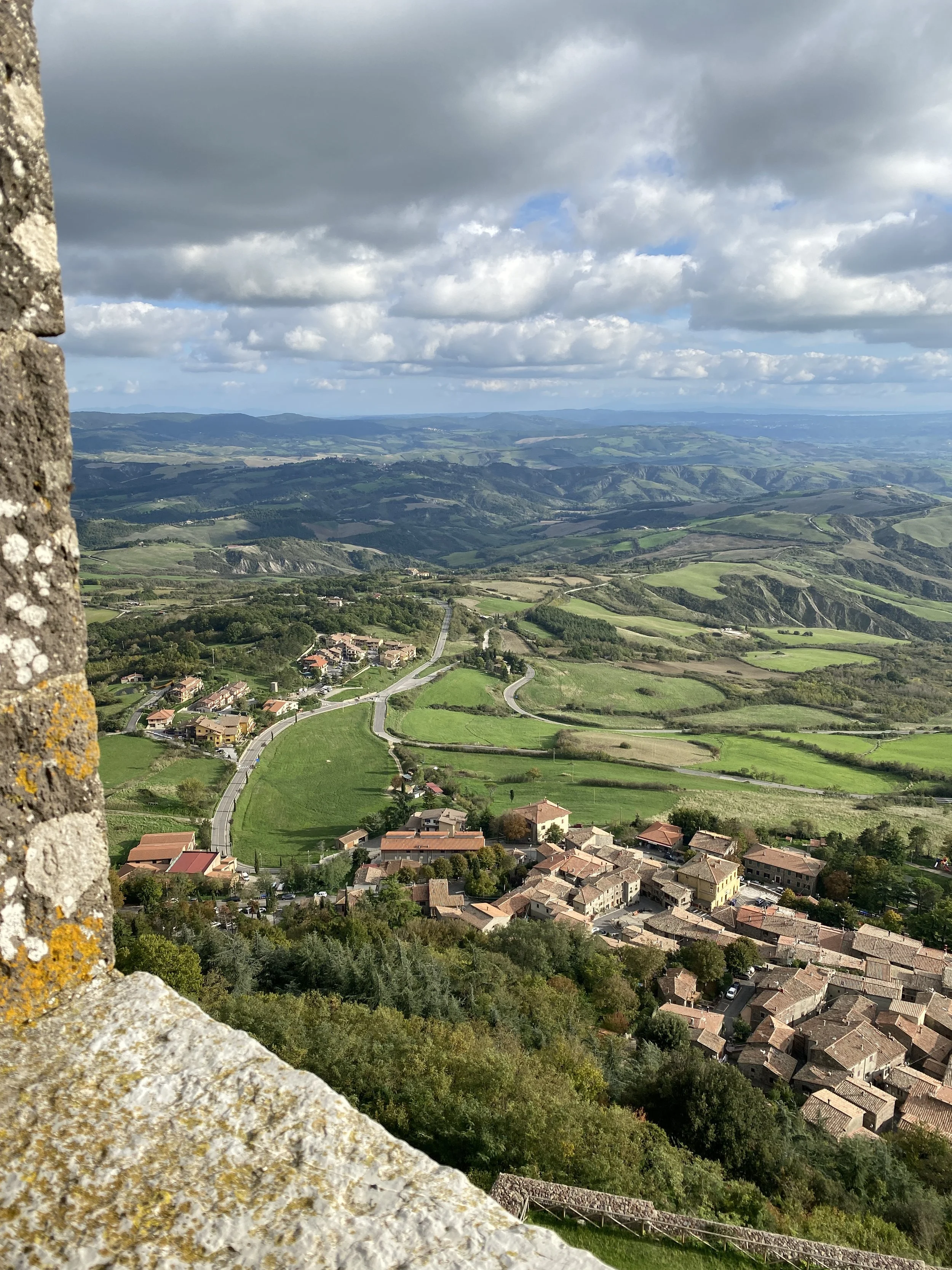The fortress view. Tomorrow's route.