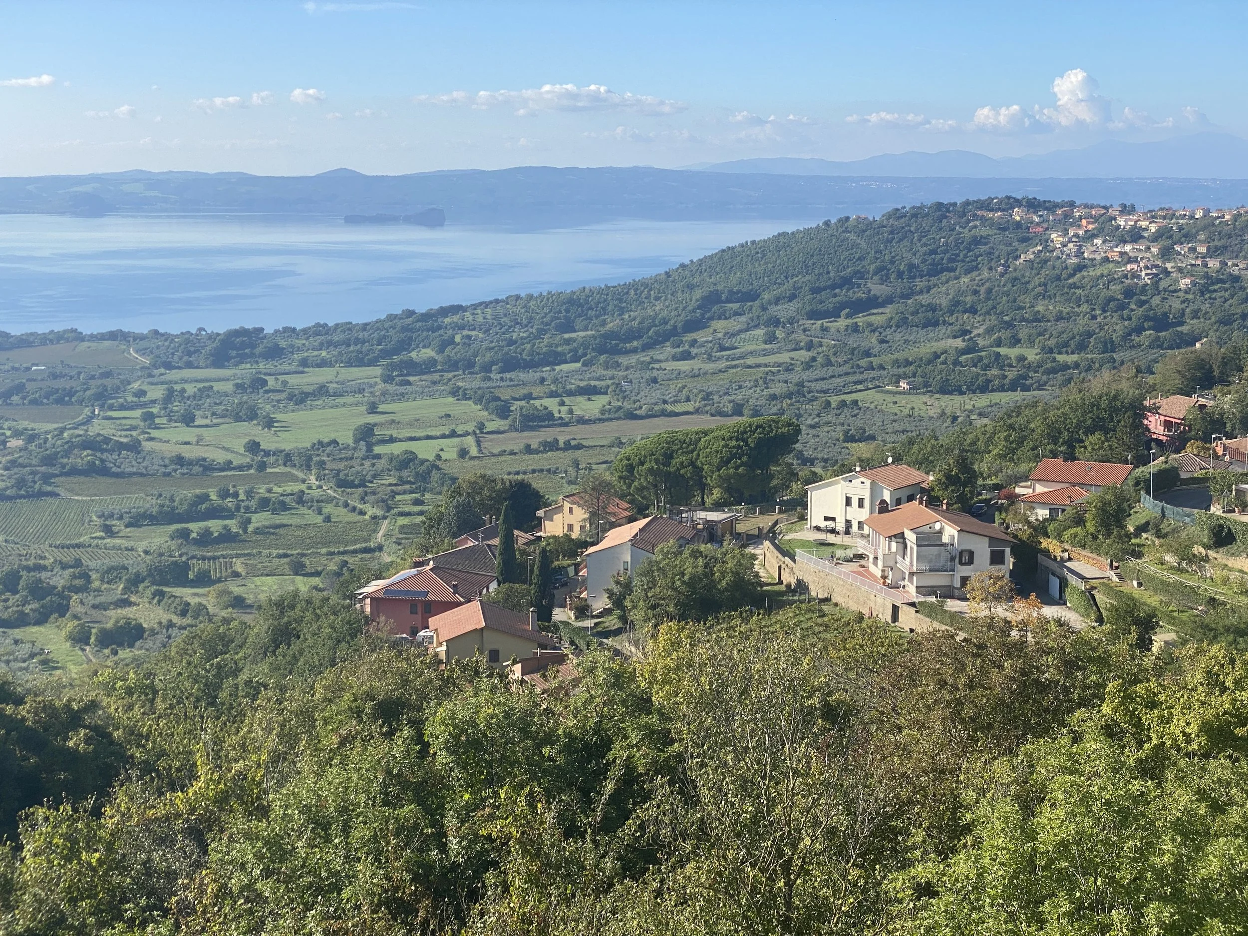 View of the crater lake from Montefiascone