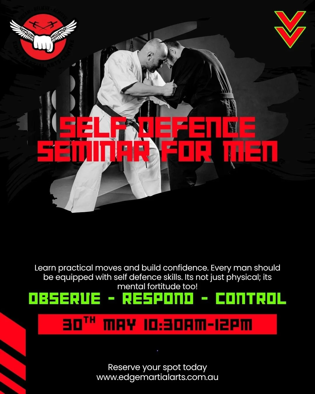 Men’s Self Defence Seminar