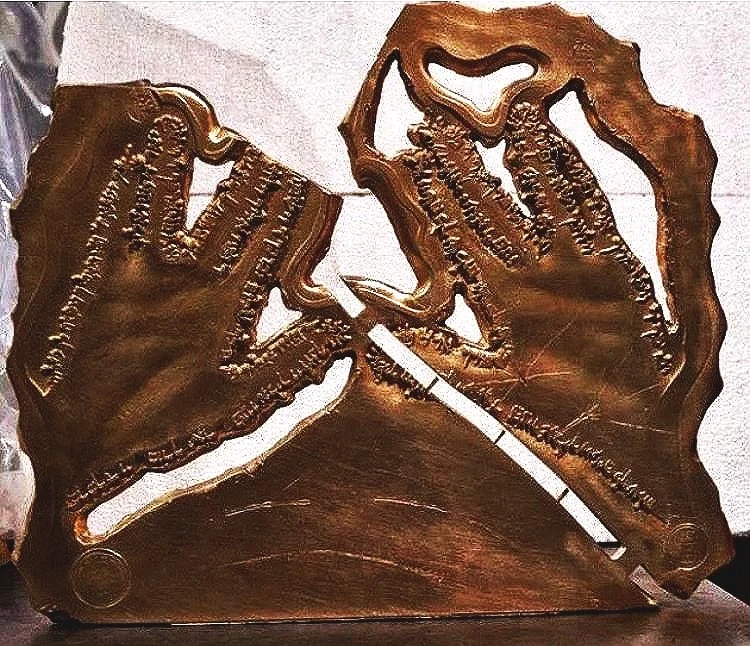 BRONZE hands  a biblical blessing