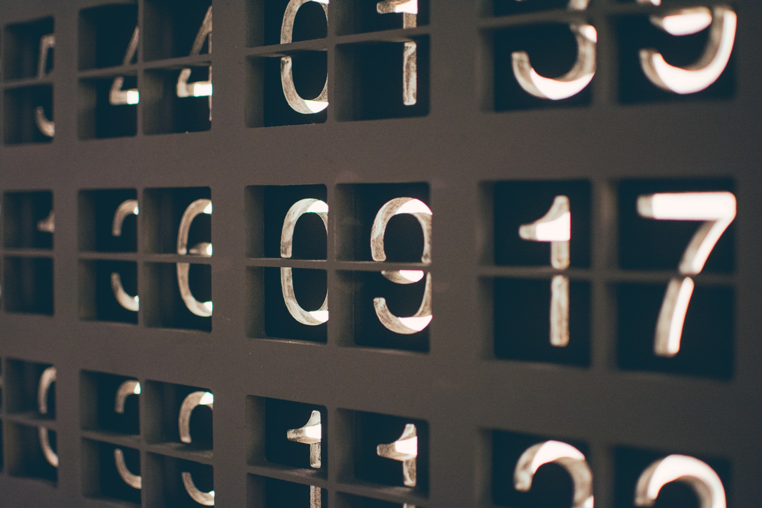 Wall of numbers