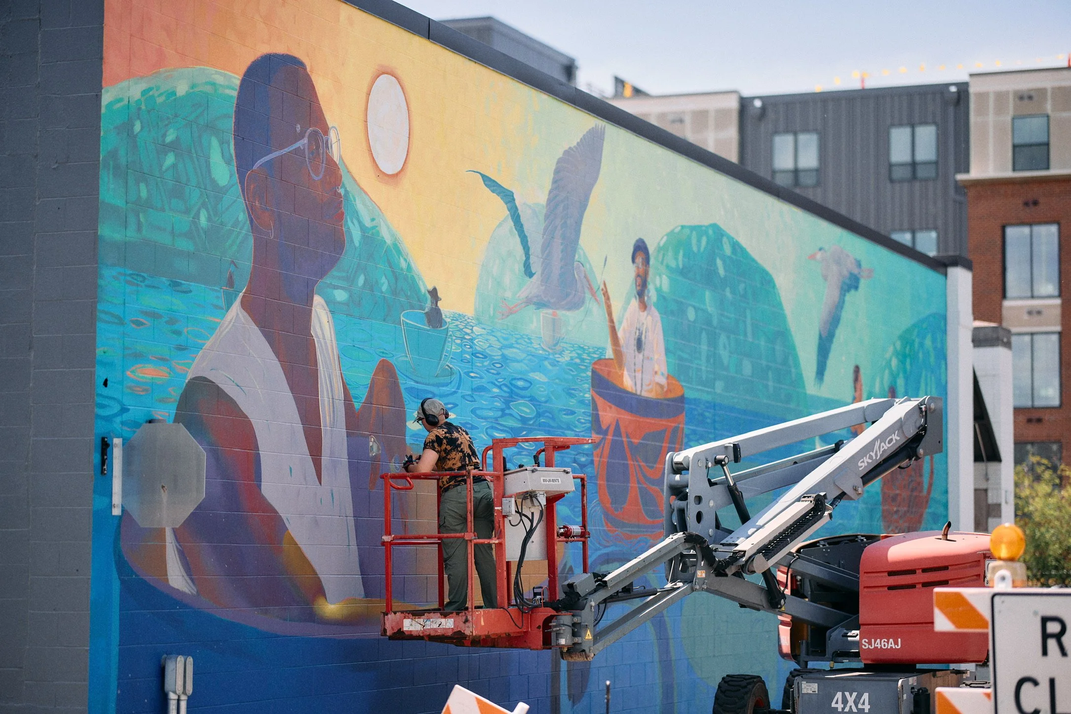 "And We Will Float 'Til Then"
Detail
2026
Bexley, Ohio
Bexley Mural Festival Featured Artist