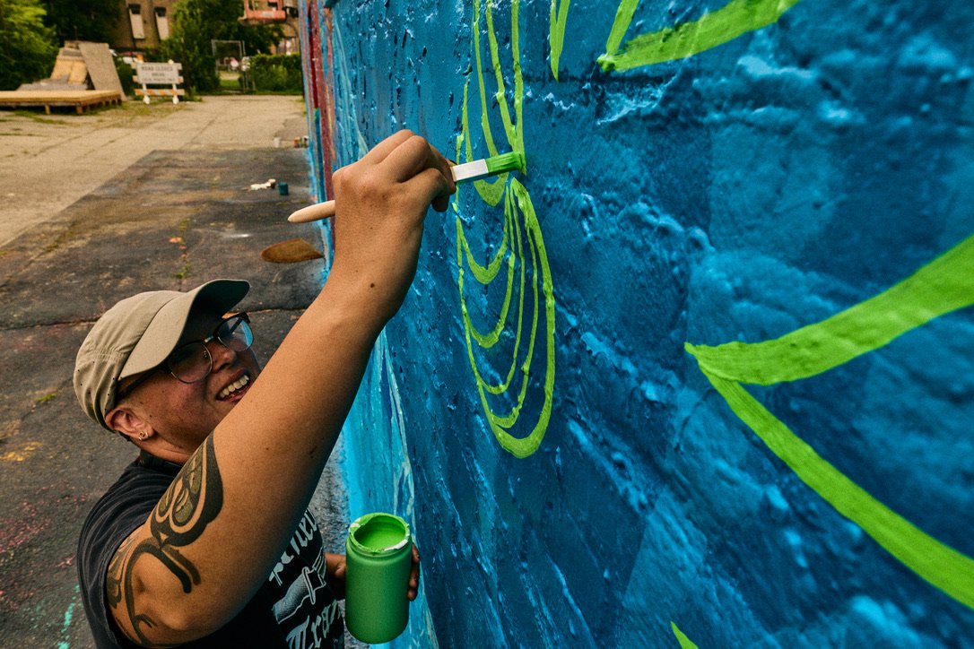 "The Torchbearers"
Detail
2026
Milo-Grogan Arts District
Columbus, Ohio
934 Fest Featured Mural