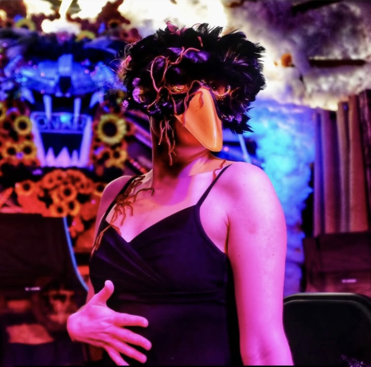 KATIE LAID AN EGGY, Chrissy/Spirit of the New Age. 