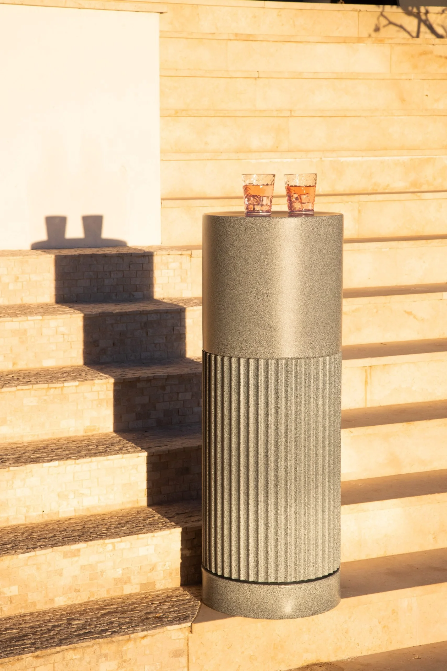 Ripple-Beverage-Table-Gray-Granite-Ripple-Table-with-Ripple-Tall-Planter-and-optional-Tray-scaled.jpg