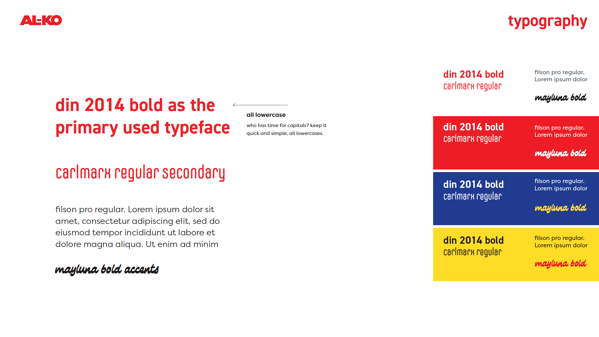 Lowercase modern, Sans Serif. Clean, geometric, easy to read. Might notice the all lowercase, younger generations are making the shift, and it traces back to Bauhaus. They believe small characters save time. And time is everything.