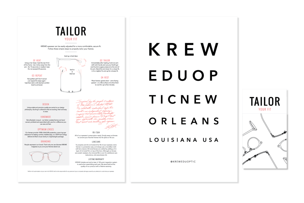 Interior packaging design for Krewe New Orleans, created at Bloodhound.