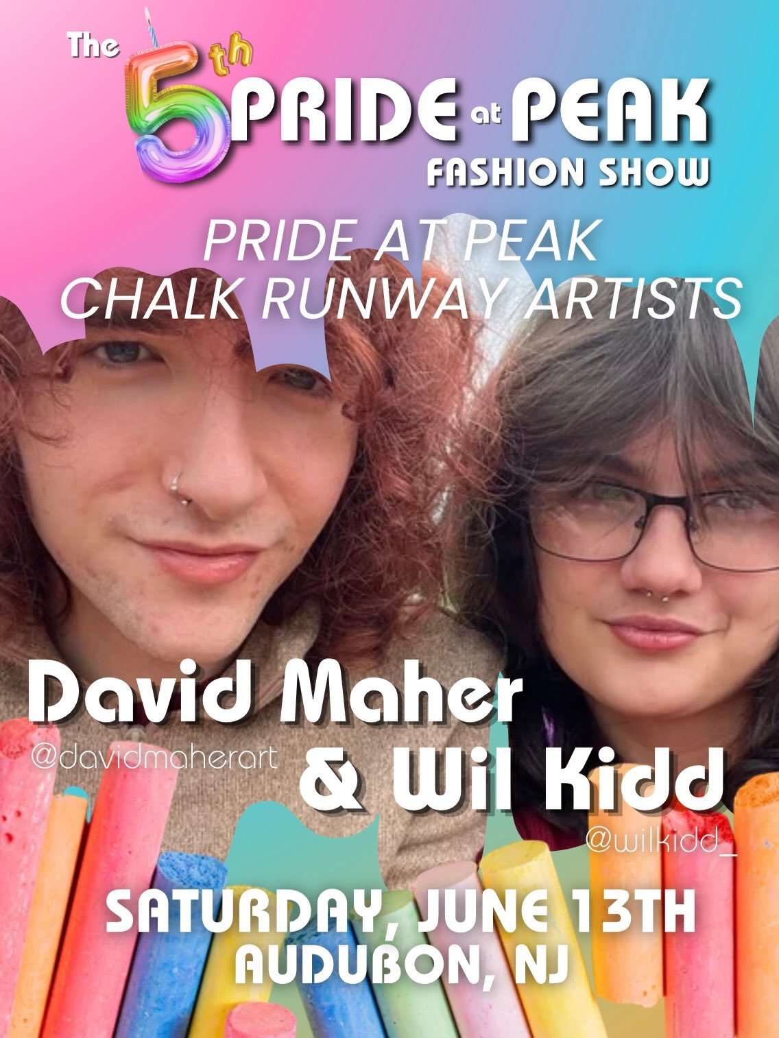 Next week the chalk runway is back and I&rsquo;m so honored to have @davidmaherart and @wilkidd_ at the helm! Interested in being a part of the moment? Show up at 9am on the 13th and come chalk with us!