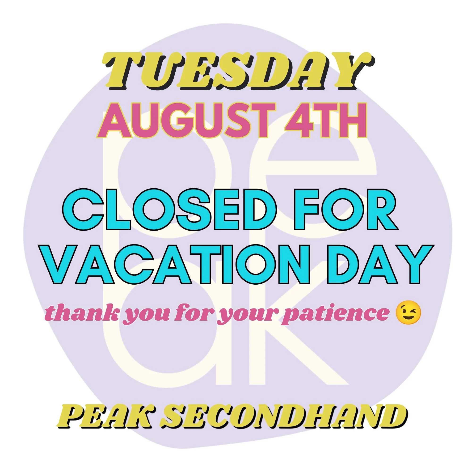 Attention! Peak has an unlimited PTO policy and we will be taking advantage of that tomorrow, Tuesday the 4th! 🙃 In the meantime, plan for our next Moth Balls on Fri. Sept 11th, a belated celebration of National Intern Day and check out these shorts