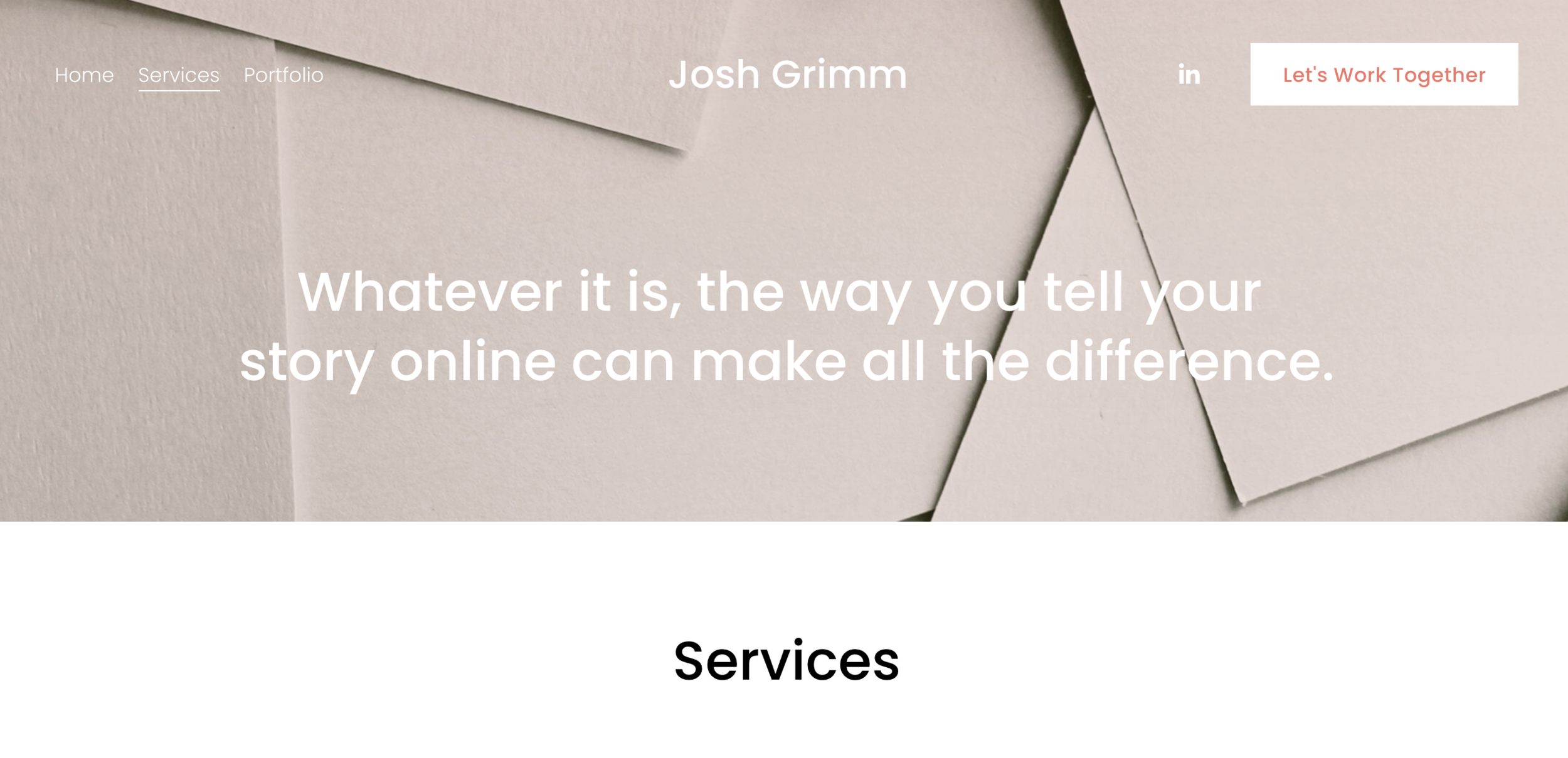 writing portfolio samples