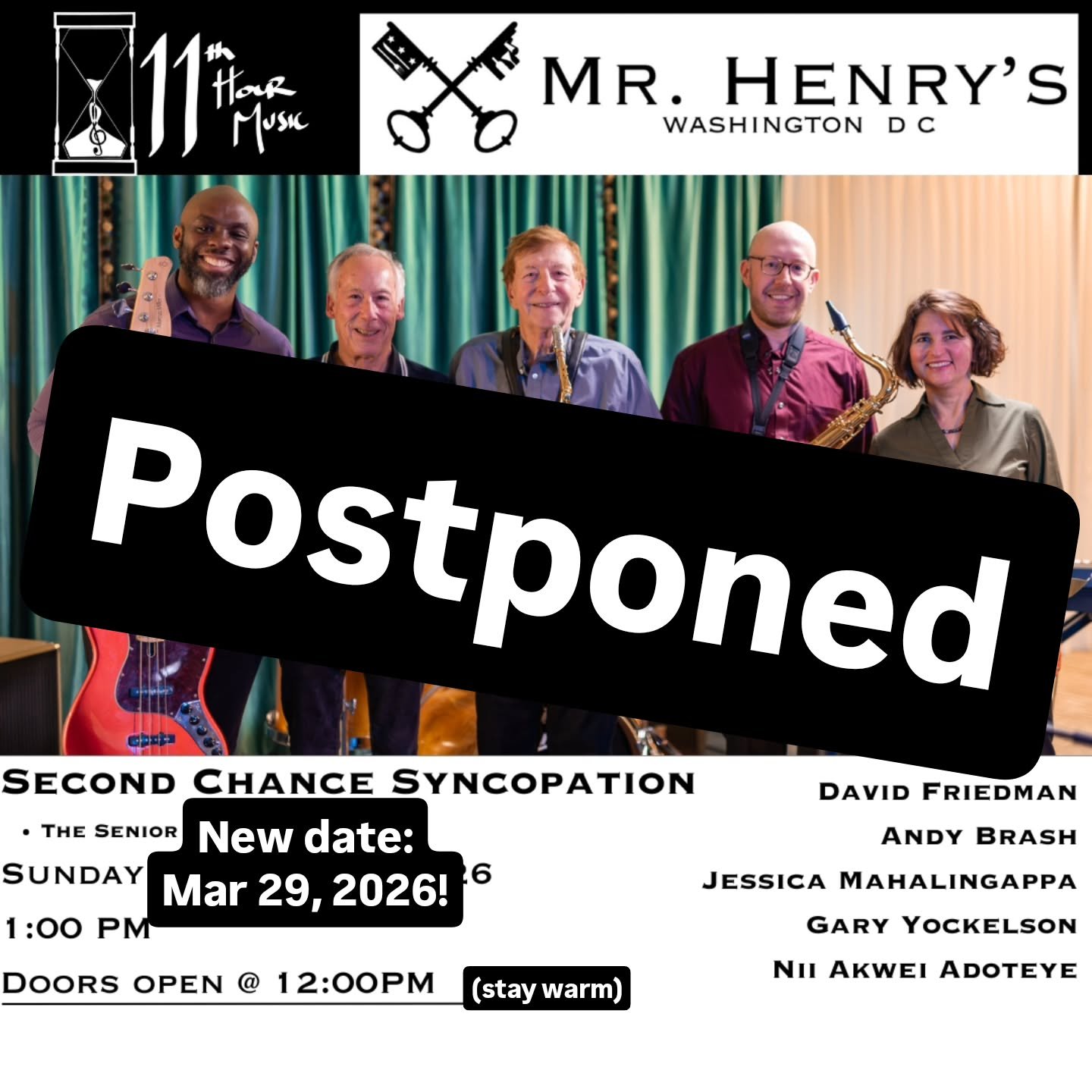 Out of an abundance of caution, we have postponed tomorrow how to Sunday Mar 29, 2026

See you with the Cherry Blossoms!