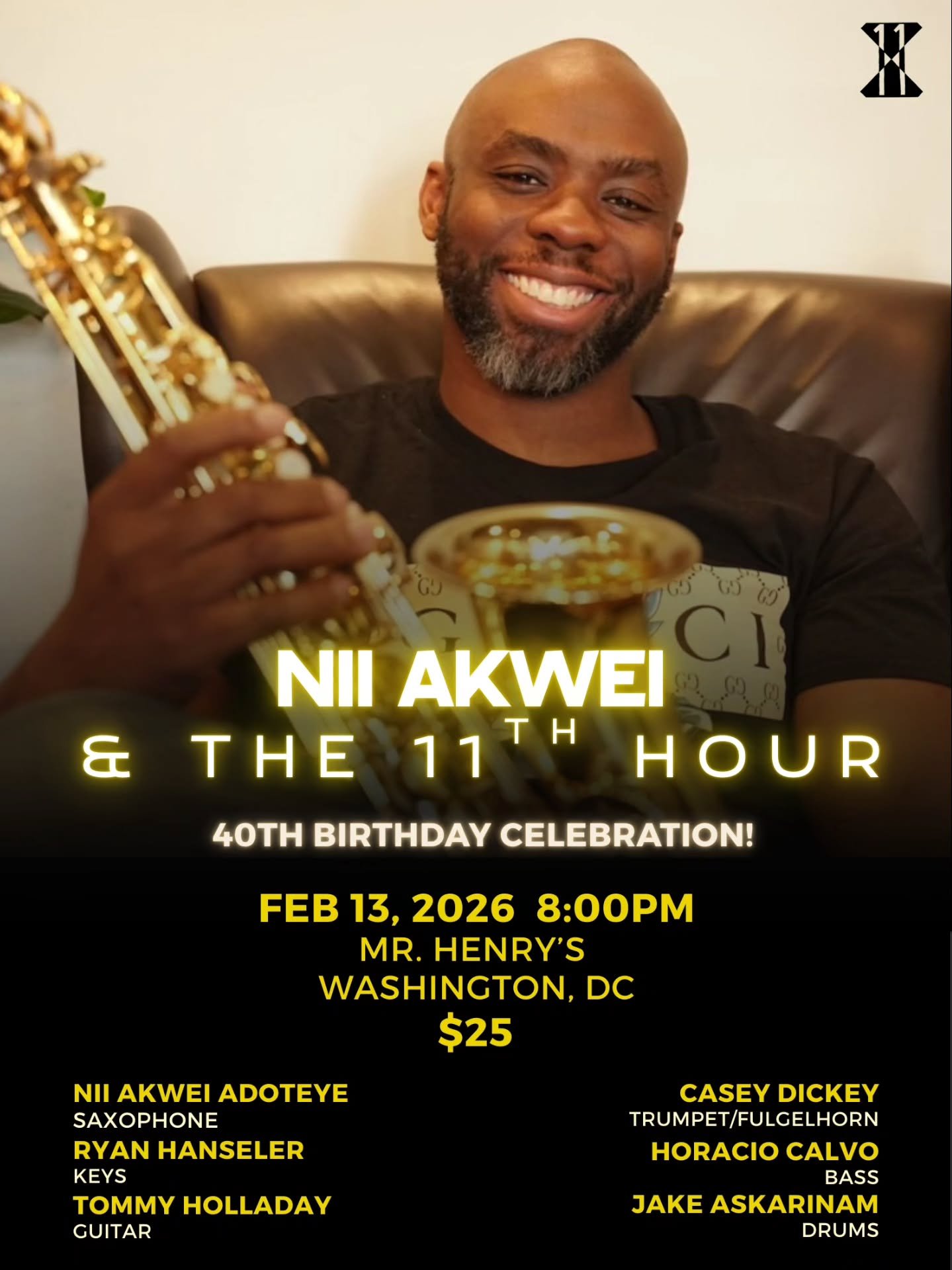 I'm excited to celebrate my upcoming 40th birthday with a show at Mr. Henry's! I hope you can come join me for the show. It's gonna be a great time with some great music!

Ticket link in bio!