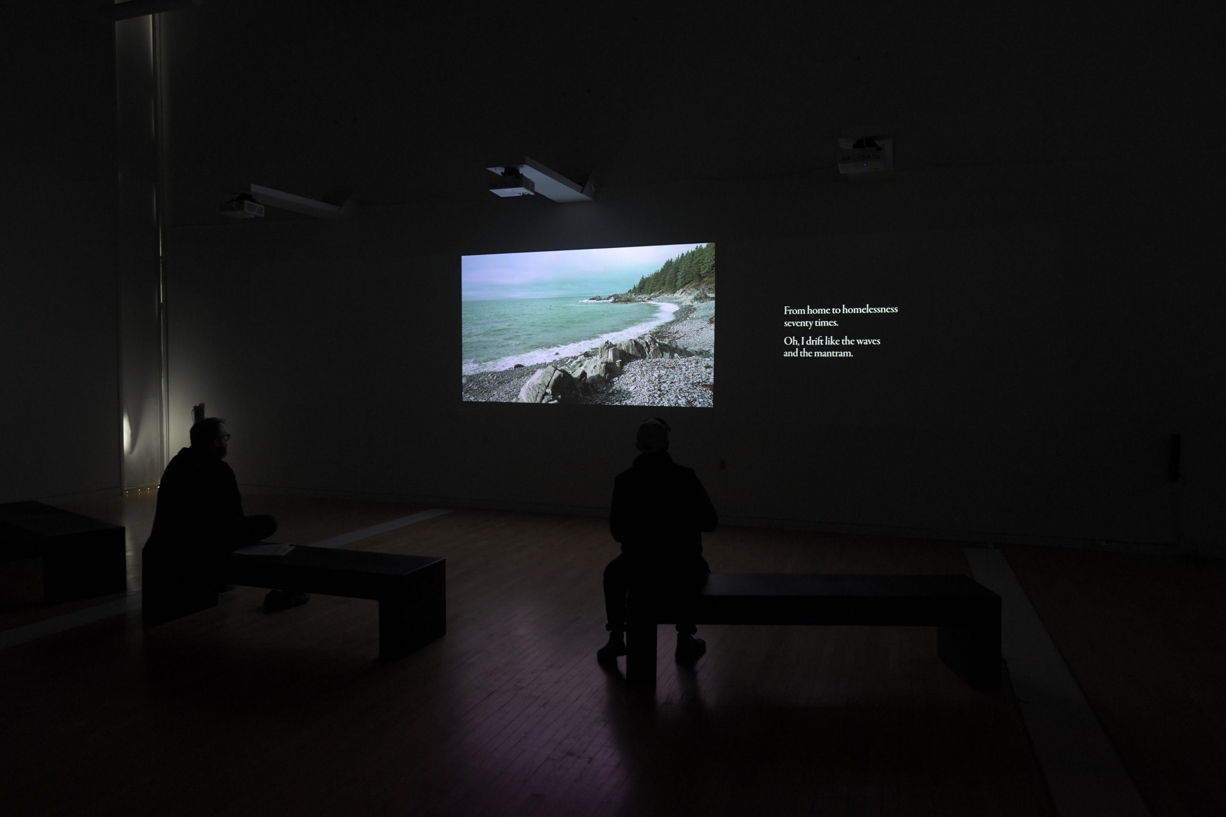 Installation still from 'the waves and the mantram, part 1',  2023