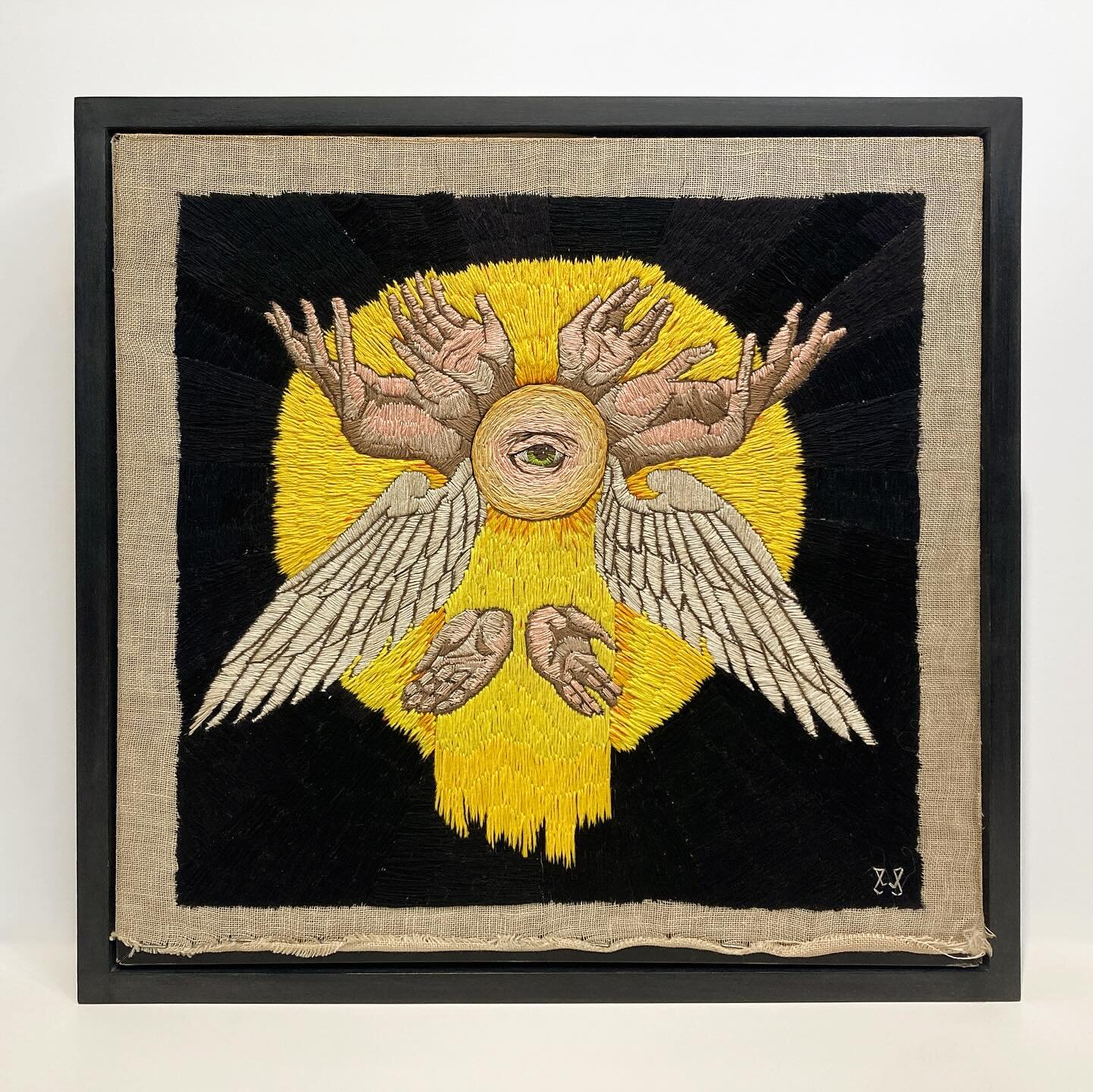 Handmade floater for customer @highaurad on his @williamschaff original needlework made for @thepinesofrome for the album cover of their album &ldquo;The Unstruck Bell&rdquo;. 

#willschaffart #thepinesofrome #custompictureframing #pictureframing #ha