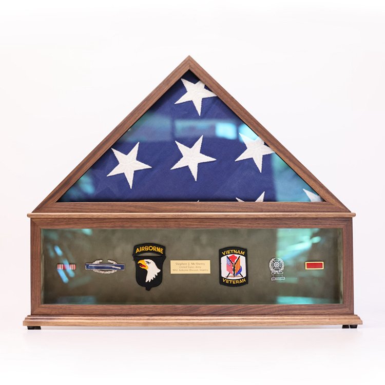 Walnut Flag Cases