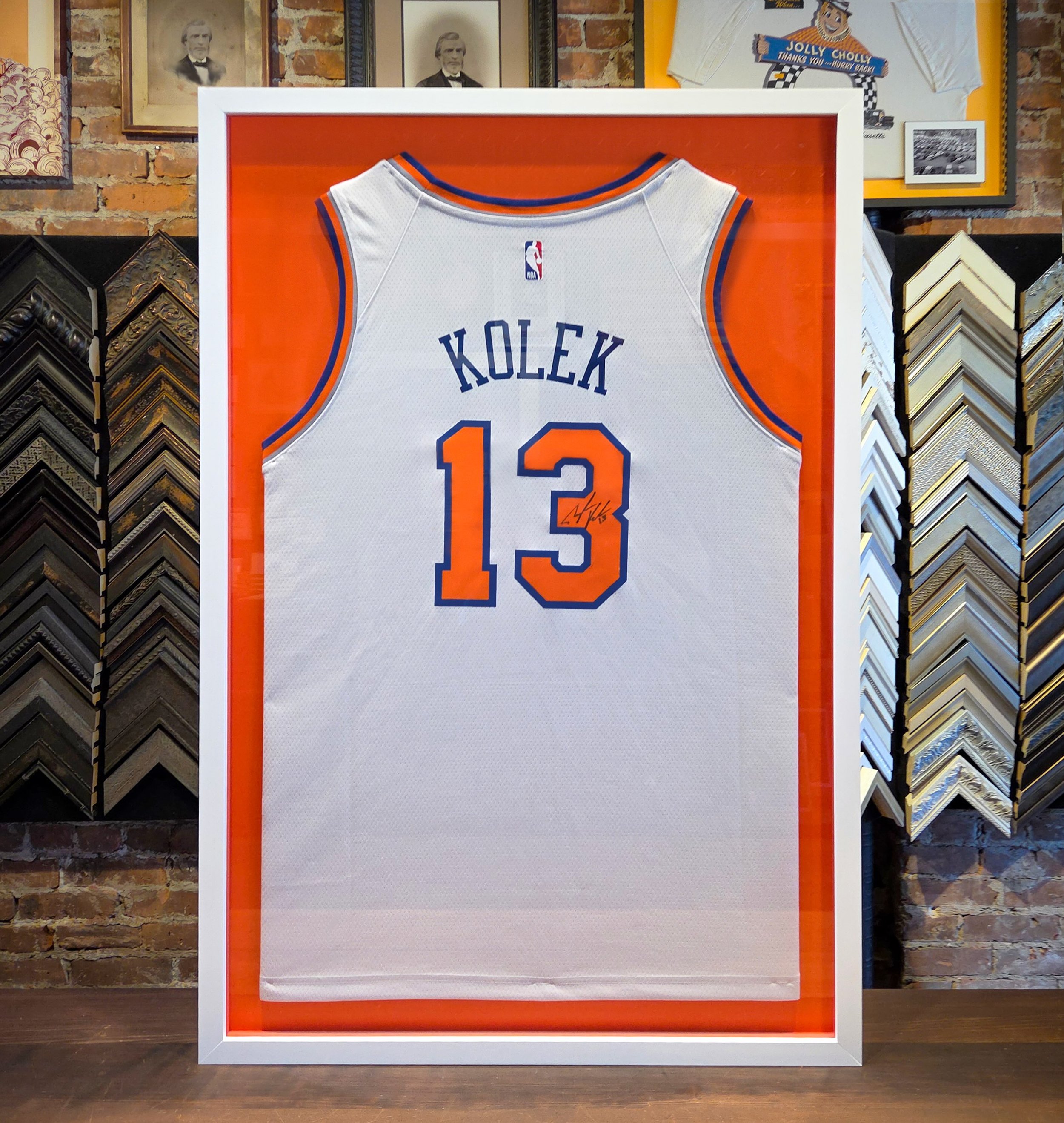 Signed Tyler Kolek jersey. Simple and straight to the point. 🧡

#jerseyframing #tylerkolek #nyknicks