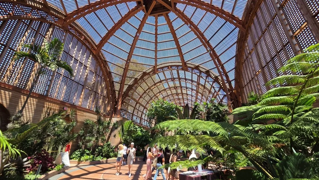 Open lath roof on the botanical building in Balboa Park, Jake Thamann