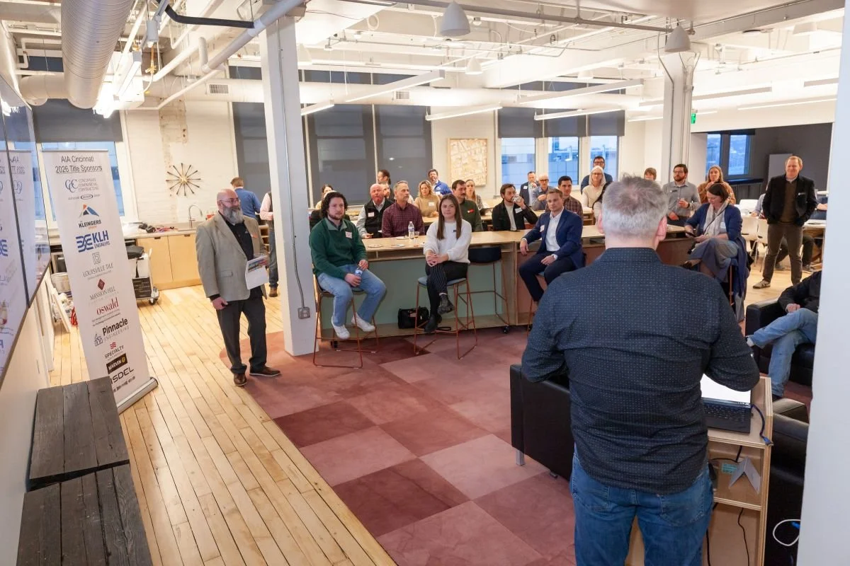 2026 AIA Cincinnati President Rob Busch, FAIA welcomes everyone and starts the Annual Meeting.