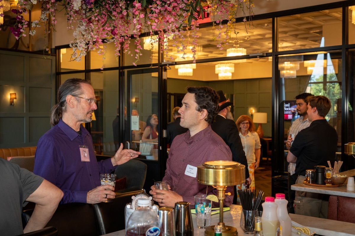 Steve chatting with new Vision chair, Grant