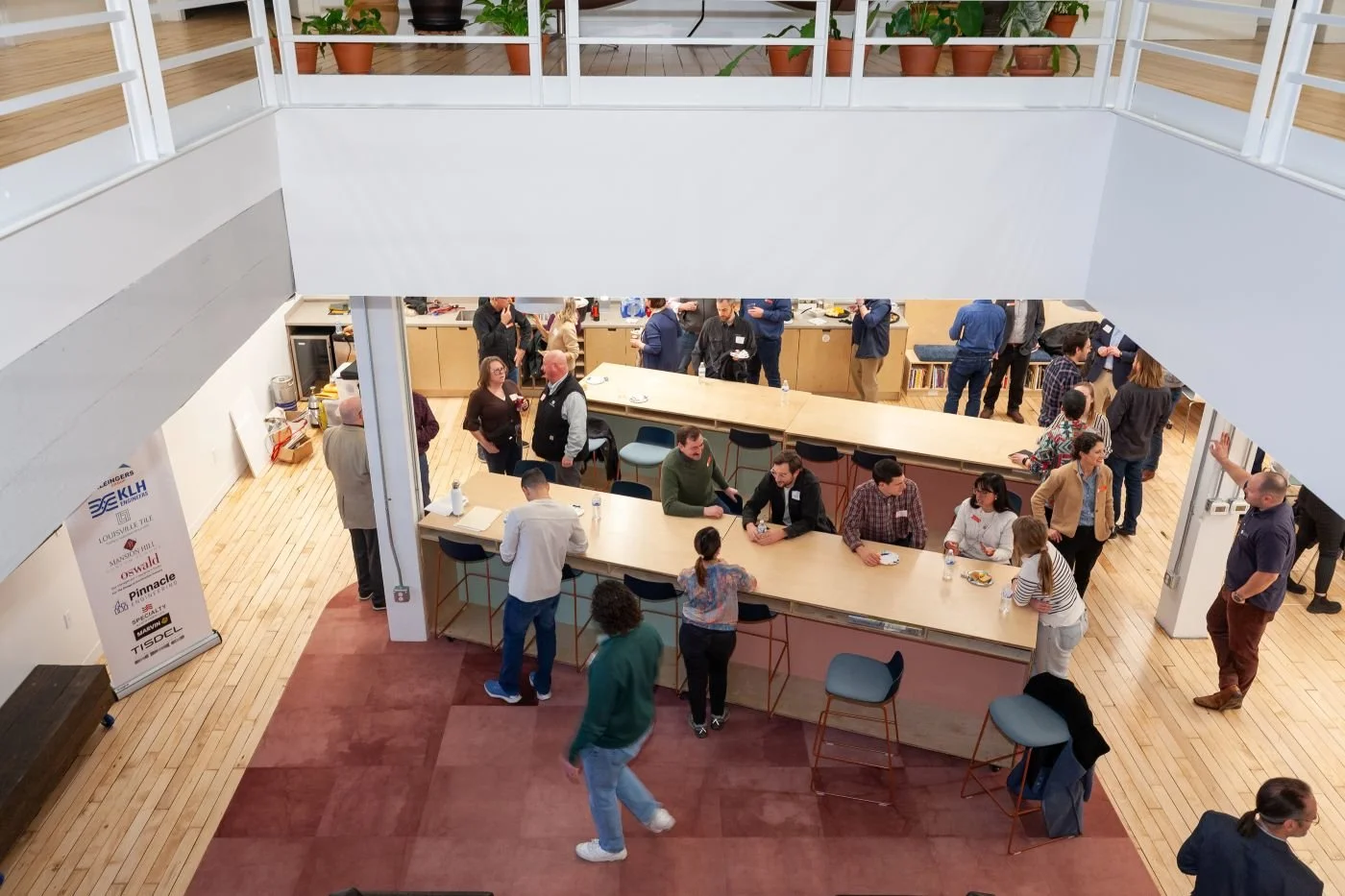 AIA Cincinnati members and friends connect after the program.