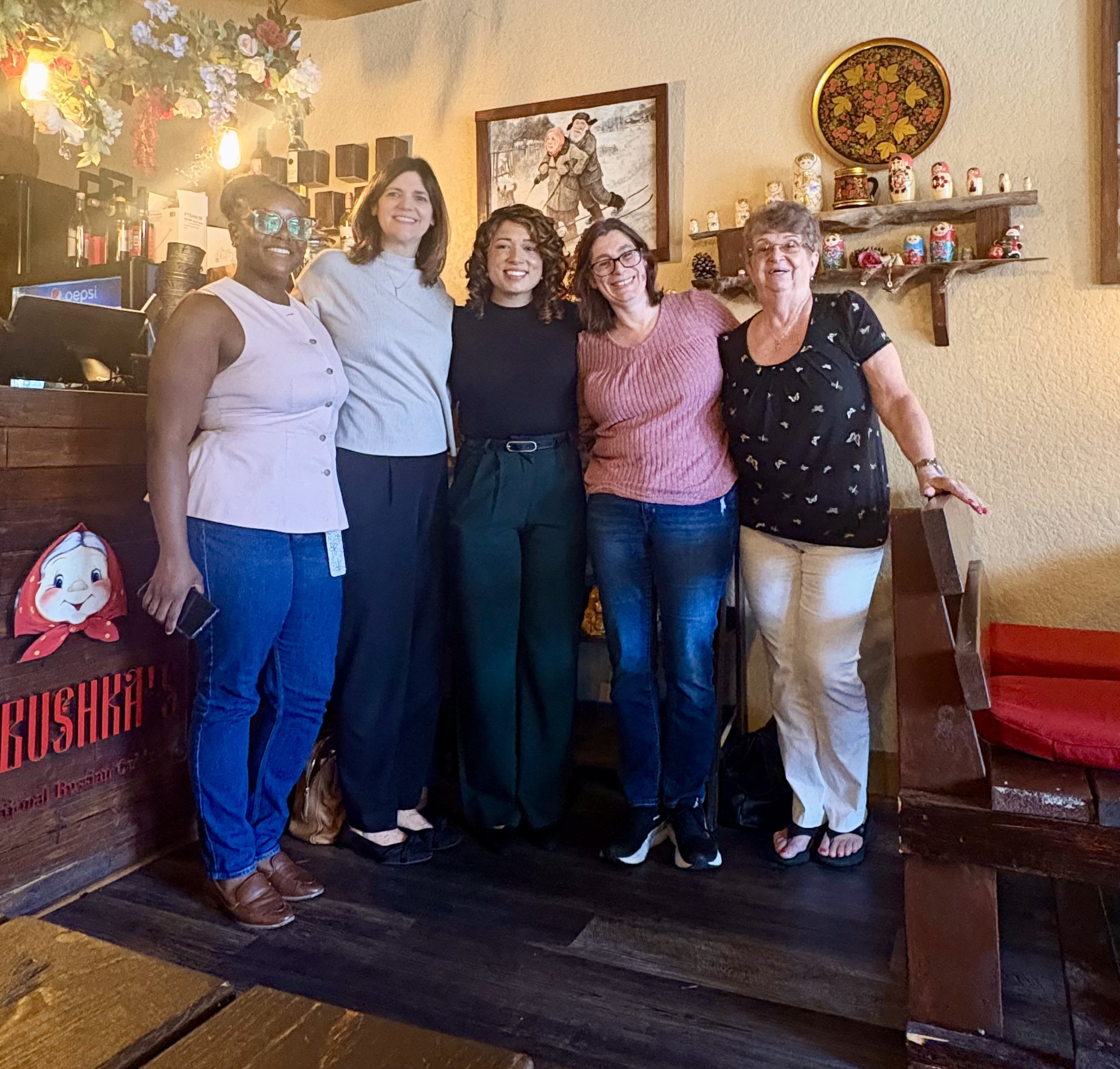 Lab lunch outing at a local restaurant 