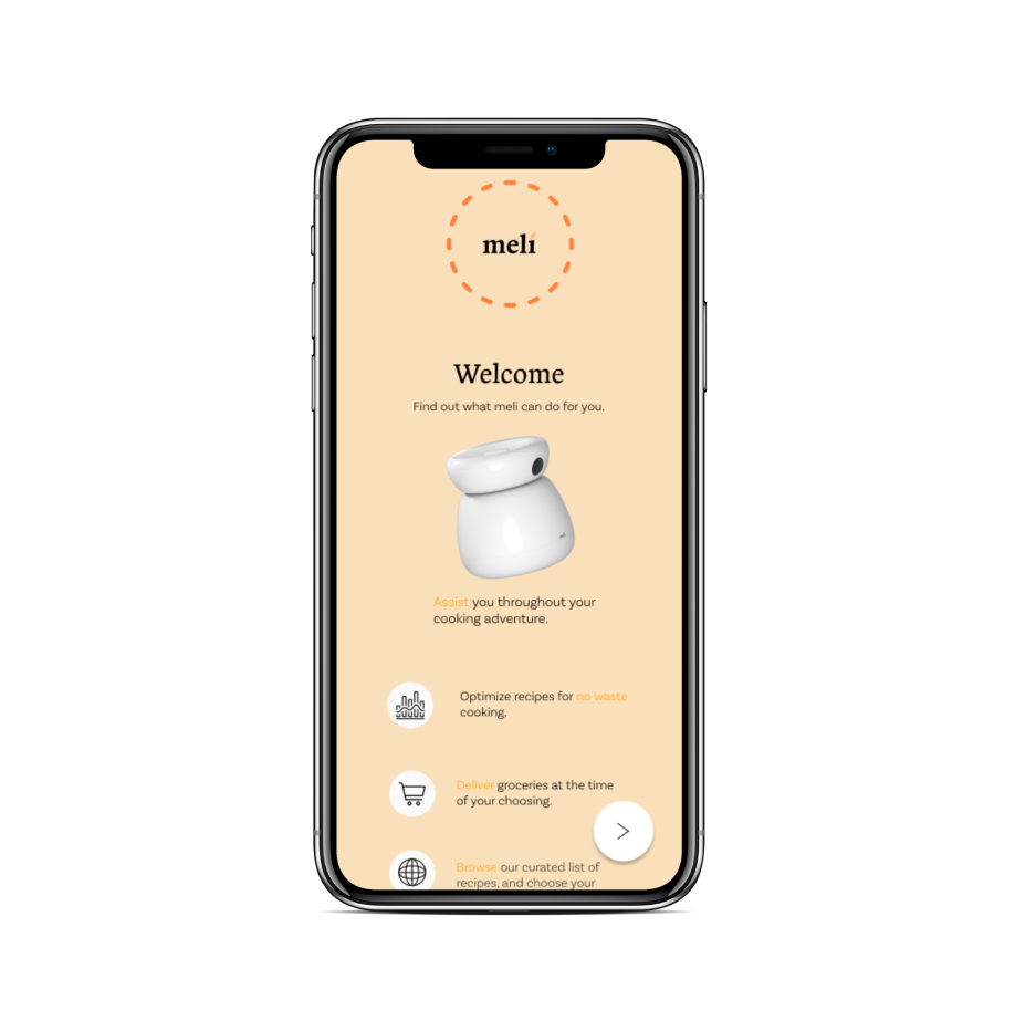 Meli app screen 1
