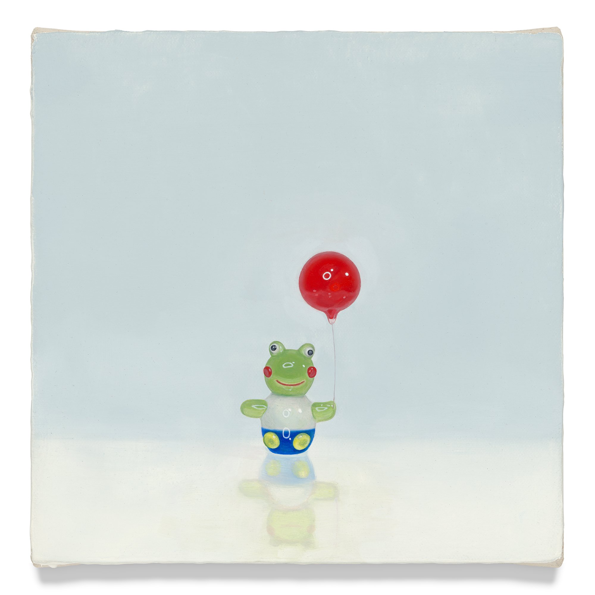 "One Year" Oil on canvas with oil ground, 8"x8", 2025