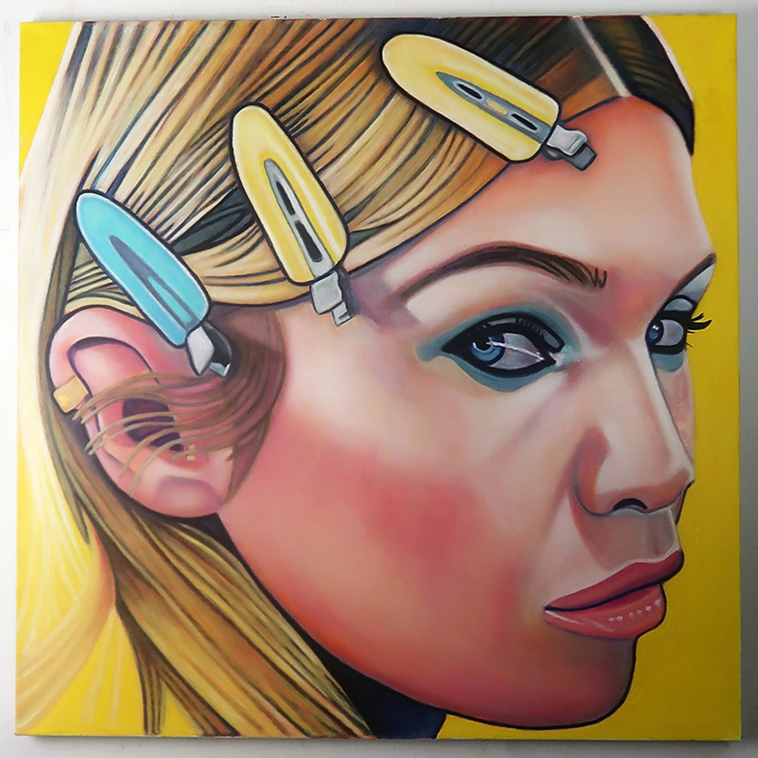 Stella Maxwell, 2026. Oil on canvas. 36 x 36 inches.