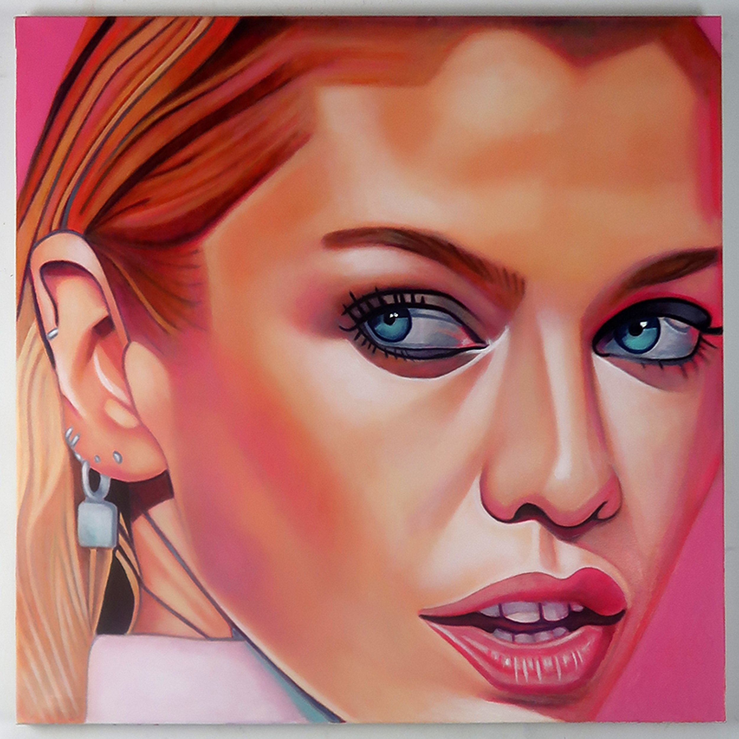 Stella Maxwell, 2025. Oil on canvas. 36 x 36 inches.
