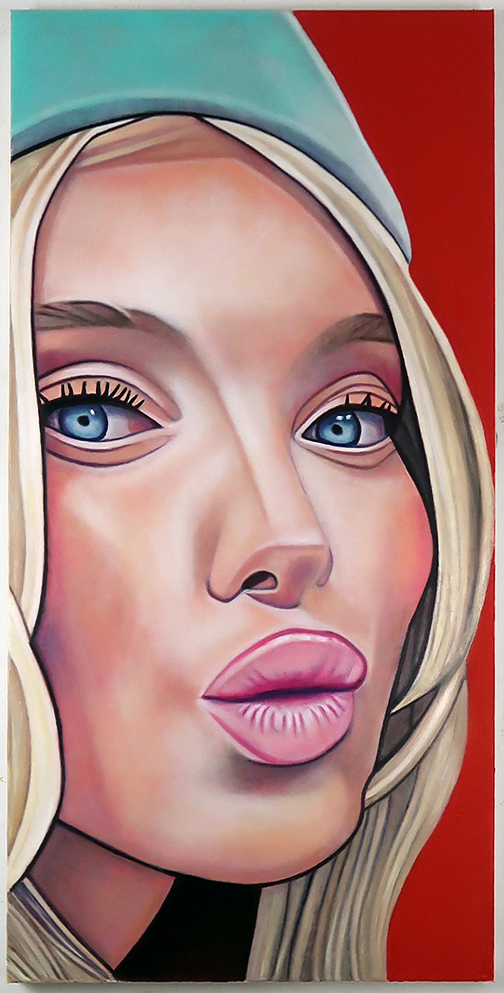 Elsa Hosk, 2026. Oil on canvas. 24 x 48 inches.