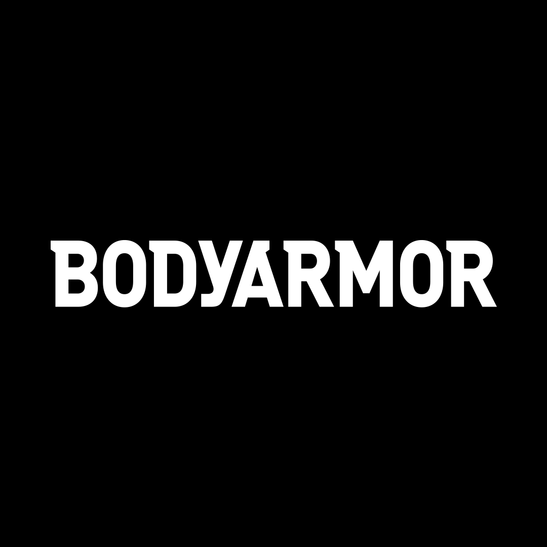 Black background with the word 'BODYARMOR' in bold white letters in the center.