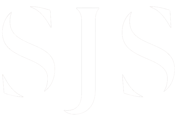 SJS Public Relations logo in white.