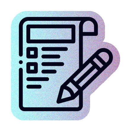 Illustration of a document with a pen and checklist.