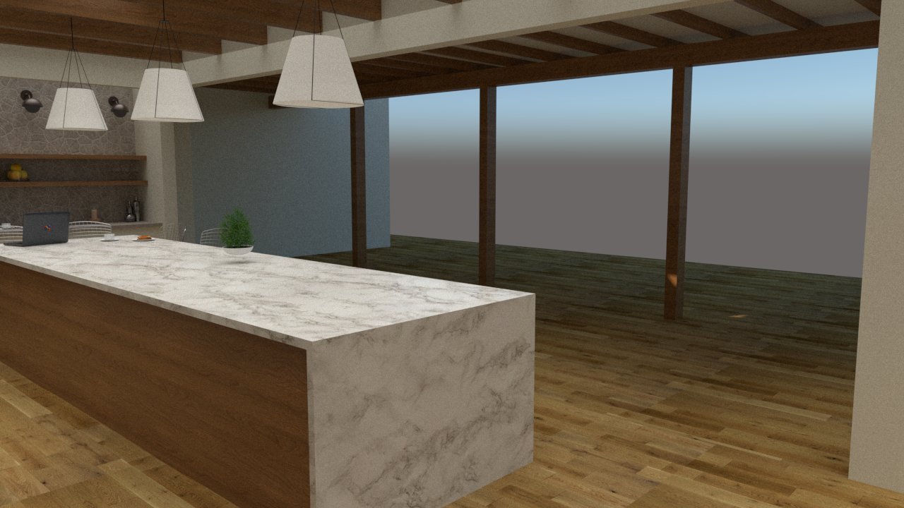 Patio view from the kitchen area