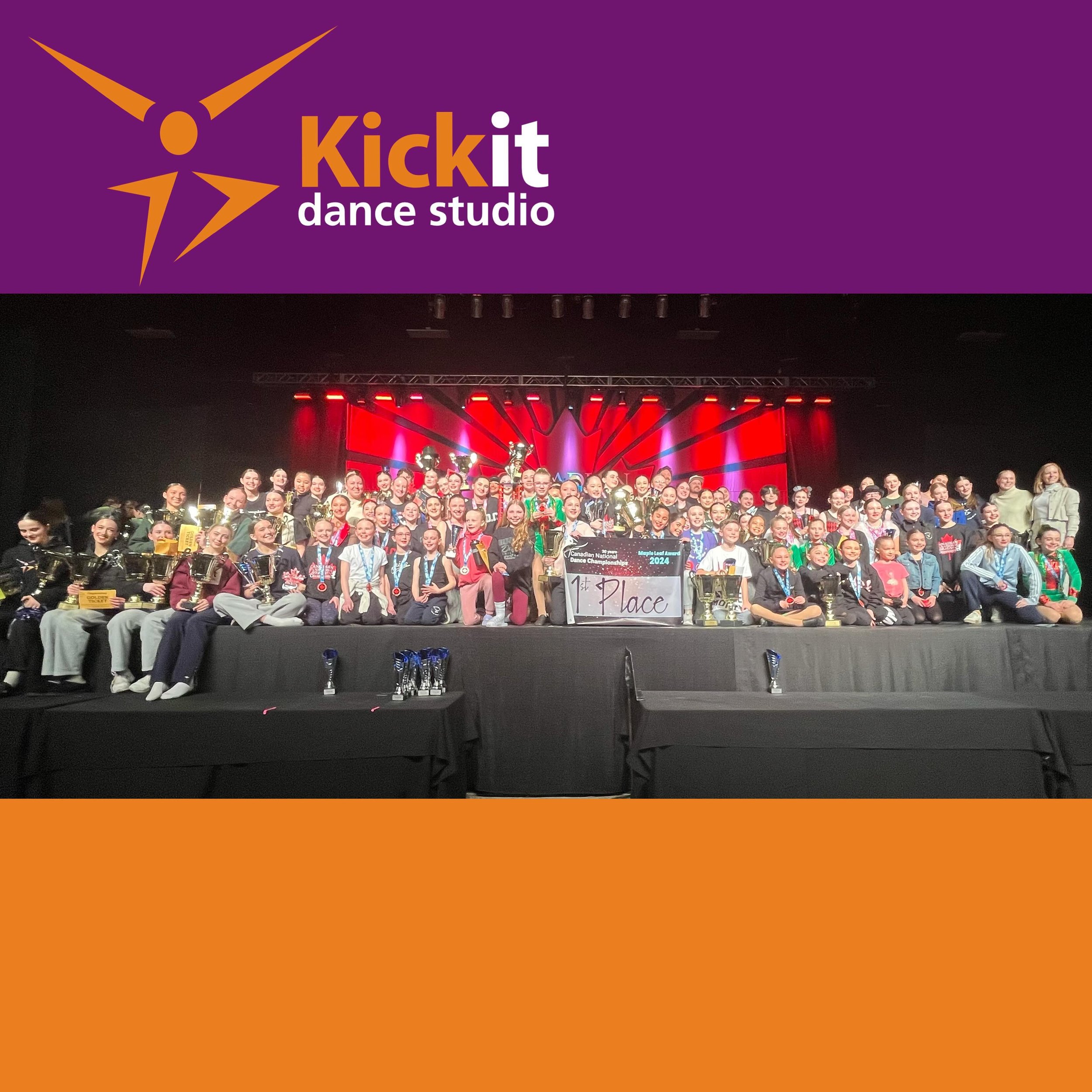 ✨Congratulations to Our Amazing Dance Family! ✨ 

We are beyond thrilled to announce that Kickit Dance Studio has been awarded the Maple Leaf Award (Top Studio) at this week&rsquo;s Canadian National Dance Championships! 🙌🏆

A huge thank you to our