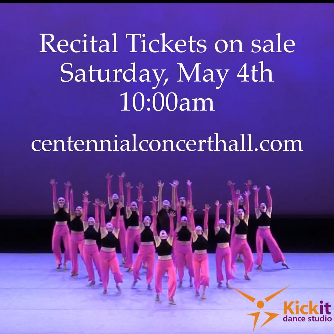 Tickets for the June 8th Recitals go on sale tomorrow at 10:00am. 

Please be sure to check your recital letter to confirm you are purchasing tickets for the correct show.