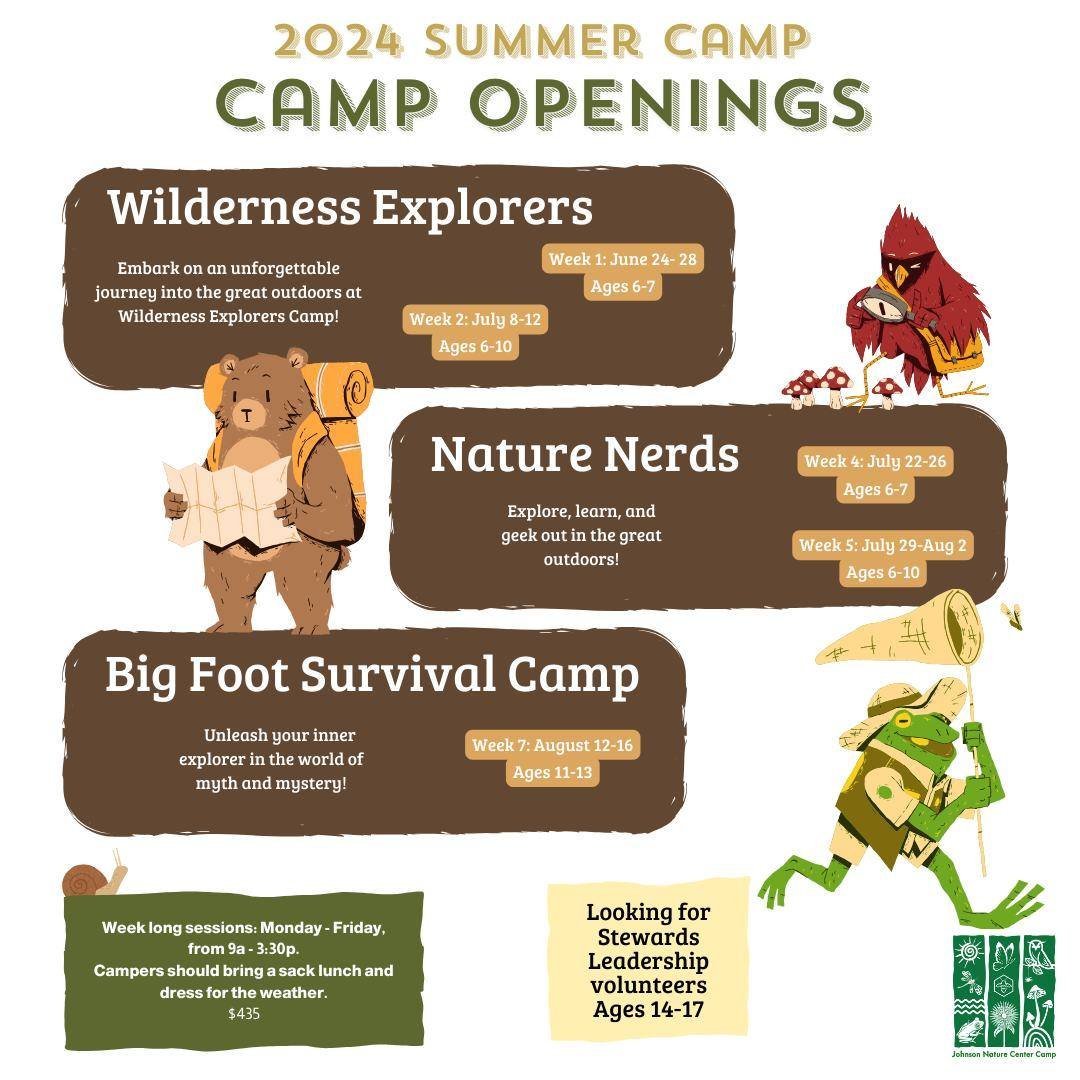 There are still a few spots left in some of the weeks of Nature Camp! Visit our website to see the full camp description and register!  #summer #summercamp #naturecamp #campoutside #daycamp #exploreoutside #summercampfun #naturedaycamp